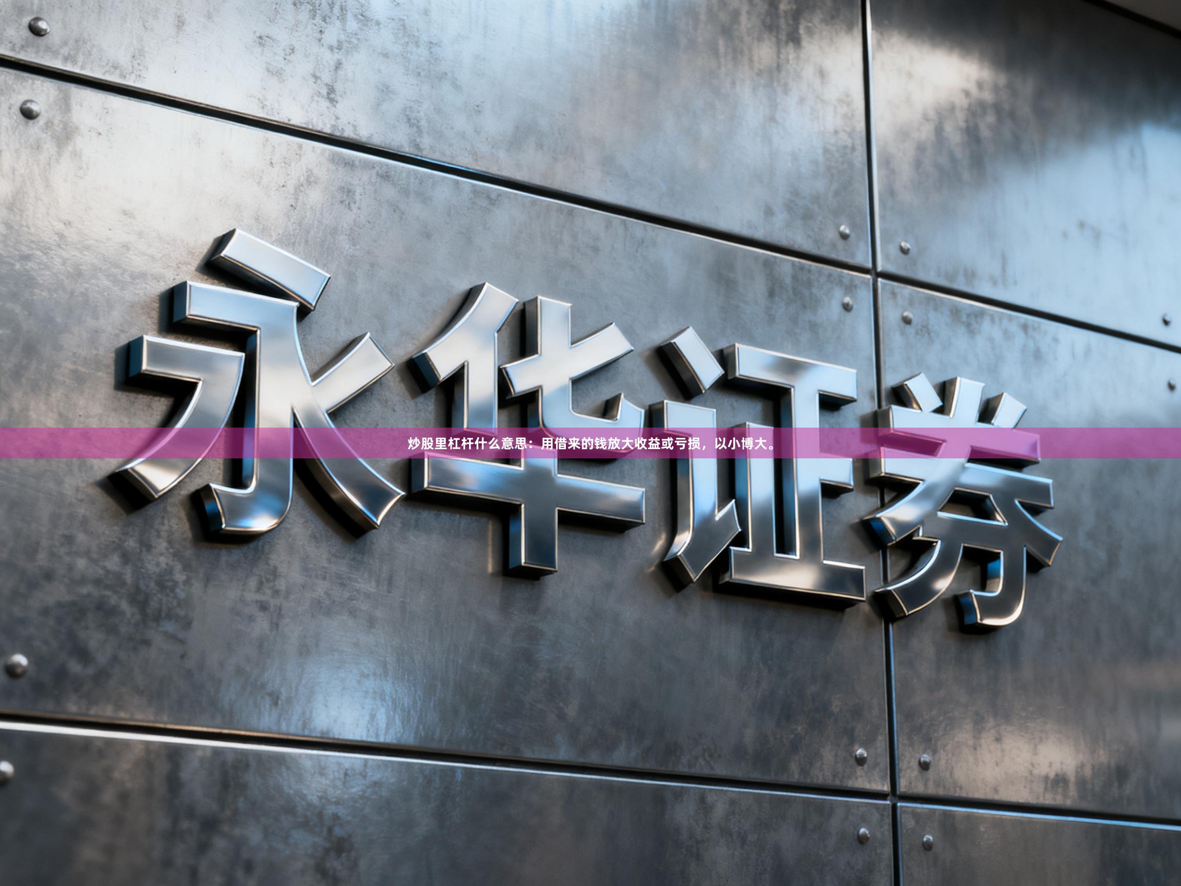 炒股里杠杆什么意思:用借来的钱放大收益或亏损,以小博大。